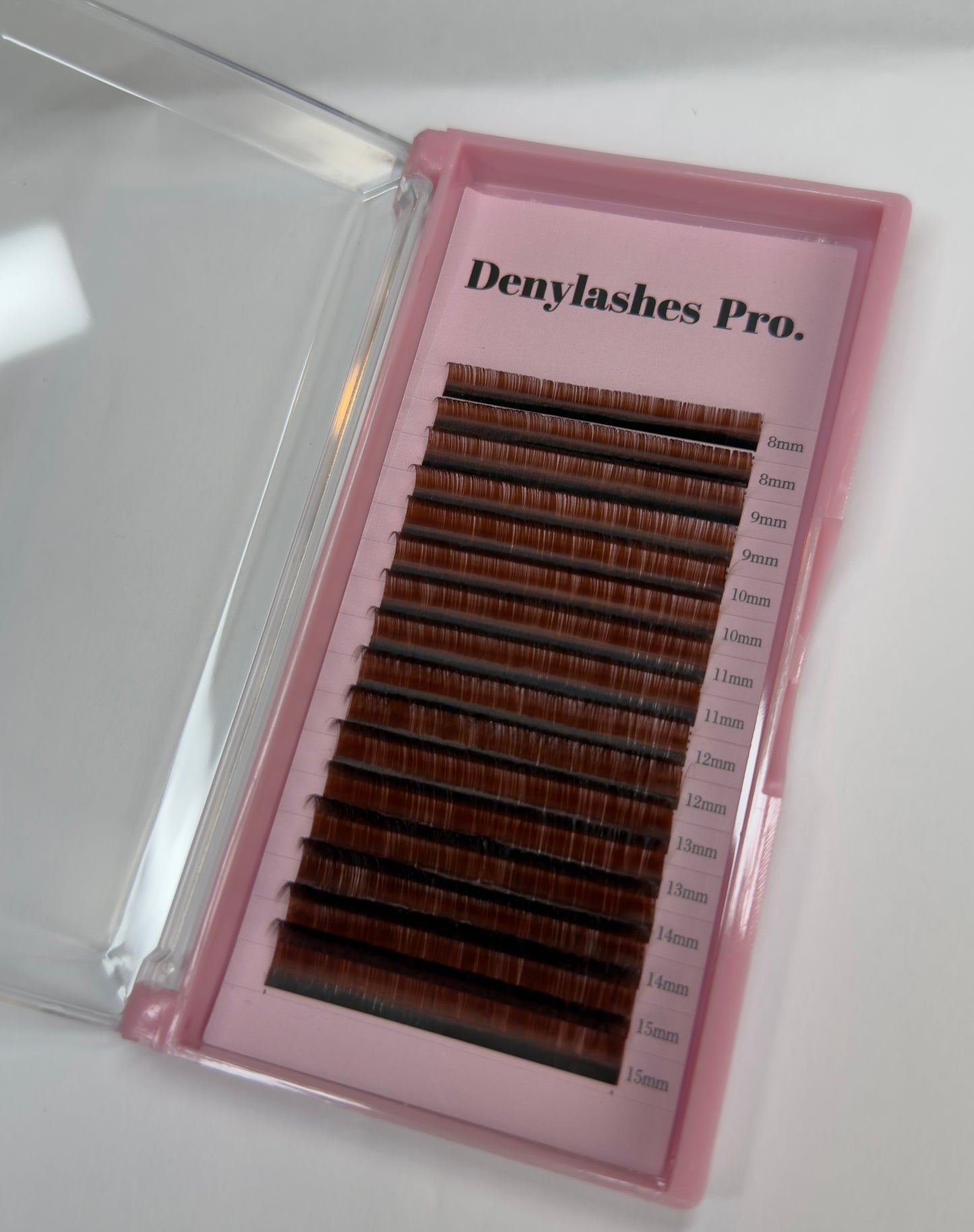 Brown mix lash trays 0.5 D curl